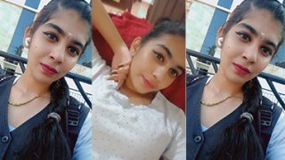 Indian Mallu Girl Pressing Her Boobs Rubbing Pussy Show